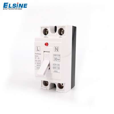 Elsine 2p black and white color matching with pilot lamp mini circuit breaker MCB NT50