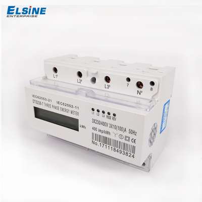 Elsine DTS238-7 long service life hot style kilowatt hour meter three phase four wire smart meter