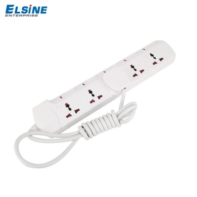 5 way multi electric cable extension socket universal power strip with individual switches 3x0.75sq mm wire&13amp fused plug